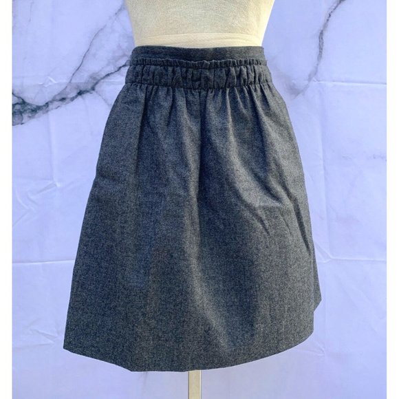 J. CREW Wool Gray Mini Skirt Women’s Size 4 - Picture 1 of 6